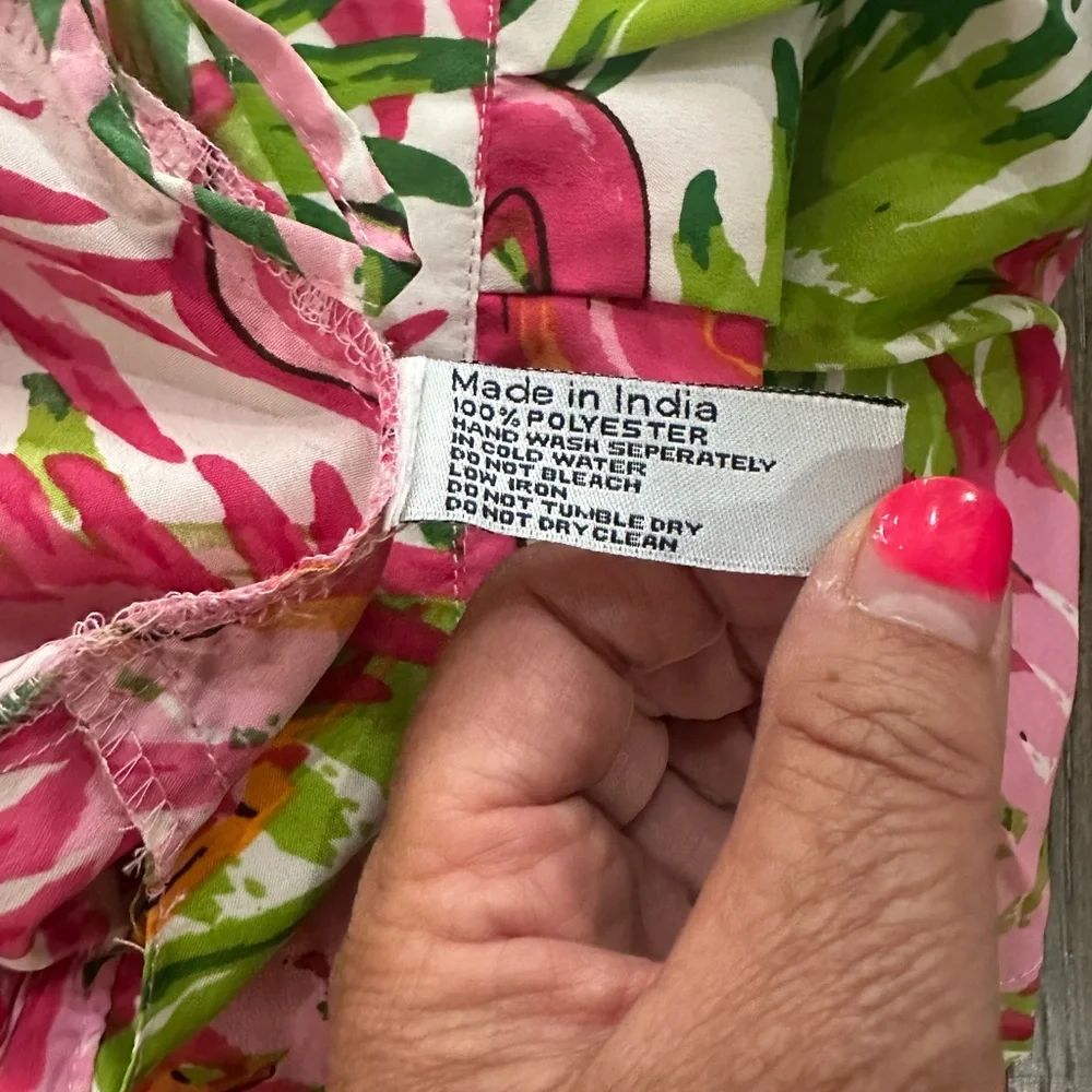 Tropical Pink and Green Women's Shorts - Picture 7 of 9